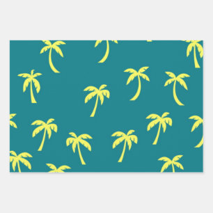 Hoja De Papel De Regalo Patrón de árbol de palma