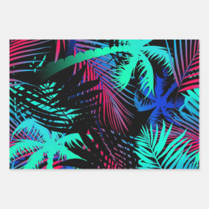 Hoja De Papel De Regalo Patrón de árbol de palma