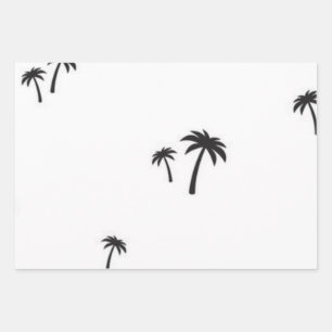 Hoja De Papel De Regalo Patrón de árbol de palma