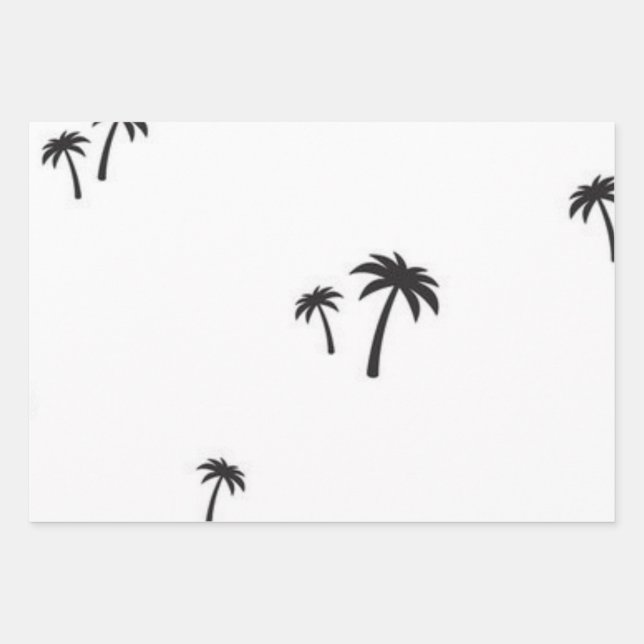 Hoja De Papel De Regalo Patrón de árbol de palma (Anverso)