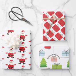 Hoja De Papel De Regalo Patrón de árbol de Regalos de navidad