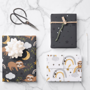 Hoja De Papel De Regalo Patrón de arcoiris y eslora