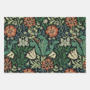 Hoja De Papel De Regalo Patrón de Art Nouveau floral William Morris Compto