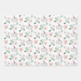 Hoja De Papel De Regalo Patrón de arte acuático de las calzas blancas