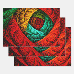 Hoja De Papel De Regalo Patrón de arte colorido artístico moderno abstract