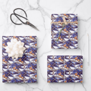 Hoja De Papel De Regalo Patrón de arte de la naturaleza de los animales de