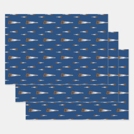 Hoja De Papel De Regalo Patrón de audífonos de madera para carpintería