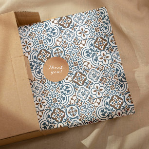 Hoja De Papel De Regalo patrón de azulejos marroquí mediterráneo