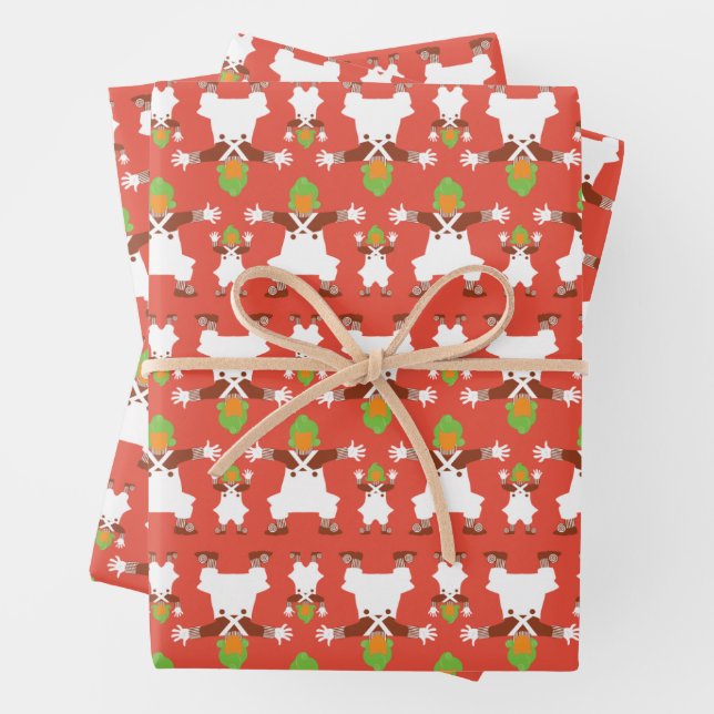 Hoja De Papel De Regalo Patrón de baile Oompa Loompa (In situ)