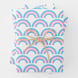 Hoja De Papel De Regalo Patrón de bandera del orgullo arco iris transgéner