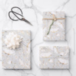 Hoja De Papel De Regalo Patrón de boceto de flores silvestres doradas dibu<br><div class="desc">Papel de regalo de flores silvestres gris claro</div>