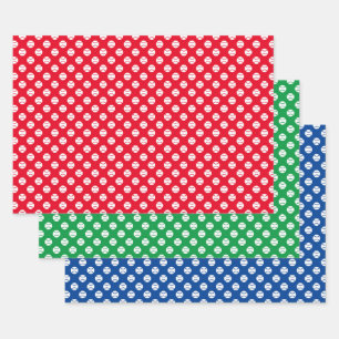 Hoja De Papel De Regalo Patrón de bola de tenis azul verde rojo cumpleañ