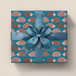 Hoja De Papel De Regalo Patrón de bosque de Hedgehog