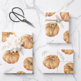Hoja De Papel De Regalo Patrón de calabaza