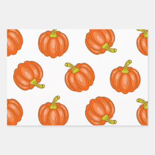 Hoja De Papel De Regalo Patrón de calabaza
