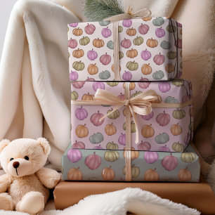 Hoja De Papel De Regalo Patrón de Calabaza Pastel de la Casta caprichosa