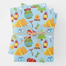 Hoja De Papel De Regalo Patrón de campamento de verano