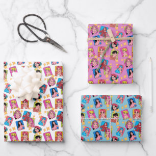 Hoja De Papel De Regalo Patrón de caracteres de manga anime