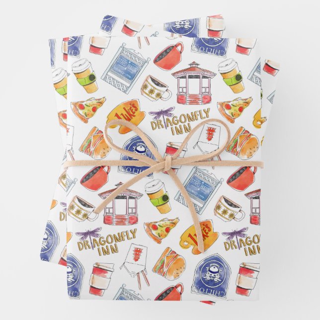 Hoja De Papel De Regalo Patrón de Chicas Gilmore (In situ)