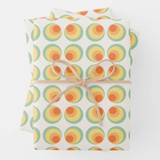 Hoja De Papel De Regalo Patrón de círculos de cosecha (In situ)