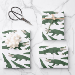 Hoja De Papel De Regalo Patrón de cocodrilo de lagrima