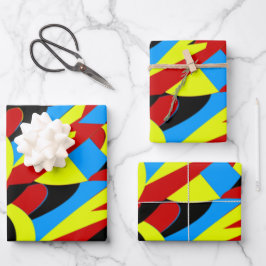 Hoja De Papel De Regalo Patrón de color abstracto