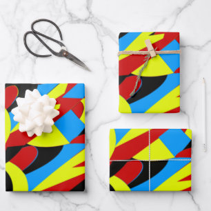 Hoja De Papel De Regalo Patrón de color abstracto