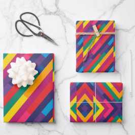 Hoja De Papel De Regalo Patrón de colores de la bandera LGBTQ 1