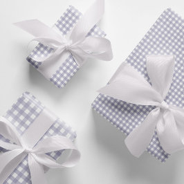Hoja De Papel De Regalo Patrón de comprobación de Gingham del Pastel Laven