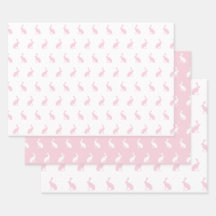 Patrón de conejos inclinados rosados y blancos de