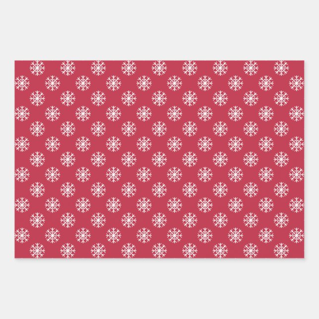 Hoja De Papel De Regalo Patrón de copo de nieve (Anverso 3)