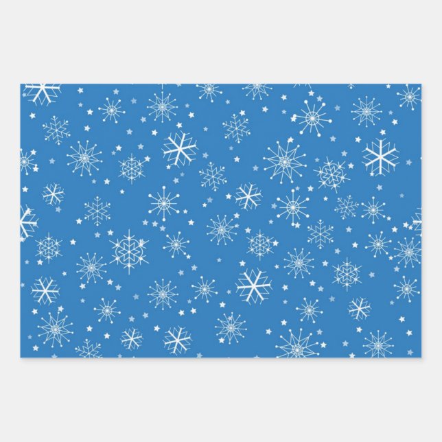 Hoja De Papel De Regalo Patrón de copo de nieve (Anverso)
