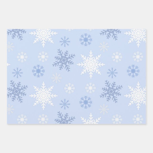 Hoja De Papel De Regalo Patrón de copo de nieve (Anverso)