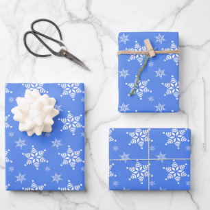 Hoja De Papel De Regalo Patrón de copo de nieve, copos de nieve blancos, n