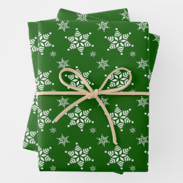 Hoja De Papel De Regalo Patrón de copos de nieve, copos de nieve blancos, 