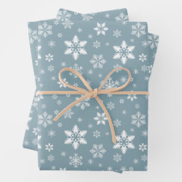 Hoja De Papel De Regalo Patrón de copos de nieve, copos de nieve blancos, 