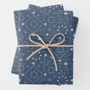 Hoja De Papel De Regalo Patrón de Corazón Mágico