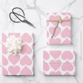 Hoja De Papel De Regalo Patrón de Corazones Rosas, Romántico, Amor