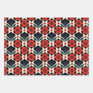 Hoja De Papel De Regalo Patrón de cosecha y folclore