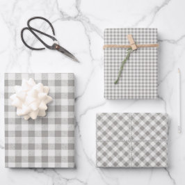 Hoja De Papel De Regalo Patrón de Cuadro de Plaid Búfalo Rústico