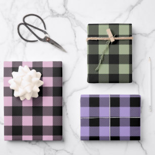 Hoja De Papel De Regalo Patrón de cuadros moderno de Búfalo