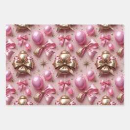 Hoja De Papel De Regalo Patrón de cumpleaños de Glam