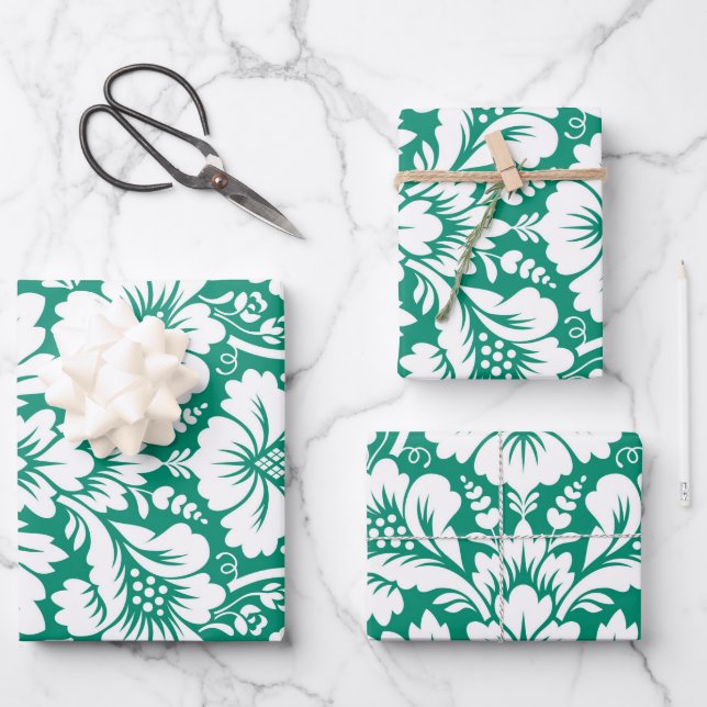 Hoja De Papel De Regalo Patrón de Damasco 10 (Anverso)