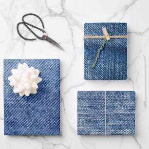 Hoja De Papel De Regalo Patrón de denim