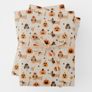 Hoja De Papel De Regalo Patrón de disfraces de Halloween