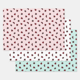 Hoja De Papel De Regalo Patrón de errores de lápiz Turquesa rosa blanco