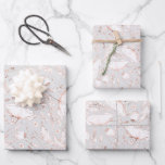 Hoja De Papel De Regalo Patrón de esbozo de flores silvestres rosadas dibu<br><div class="desc">Flores silvestres patrón papel de envoltura gris claro</div>