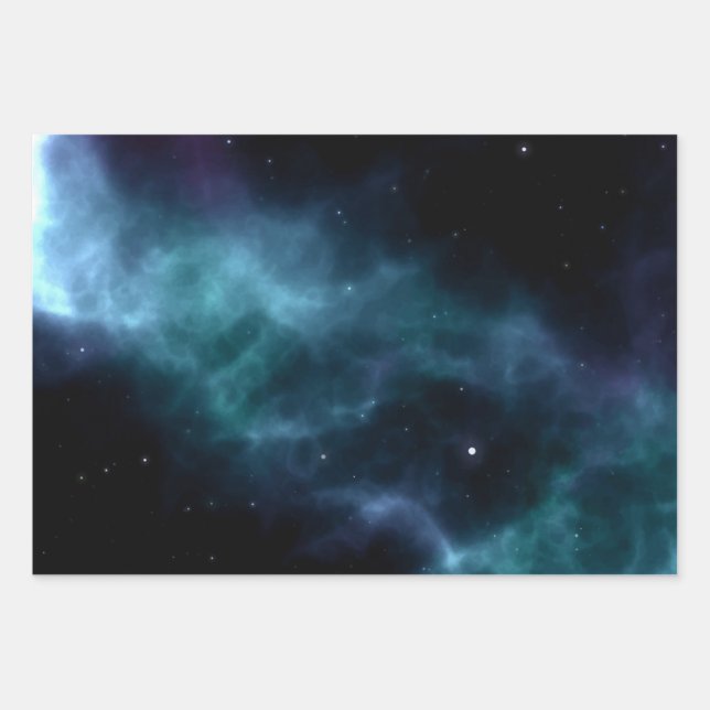 Hoja De Papel De Regalo Patrón de espacio (Anverso)