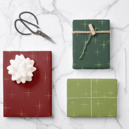 Hoja De Papel De Regalo Patrón de espárragos Pino Negro Grren