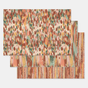 Hoja De Papel De Regalo Patrón de especias de calabaza